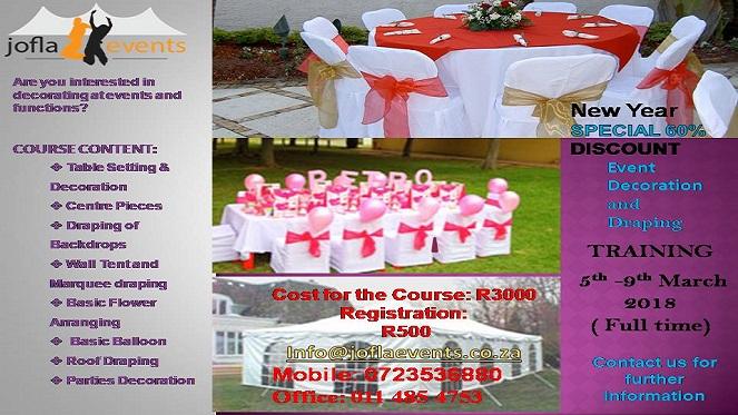 Event Decoration and Draping Course