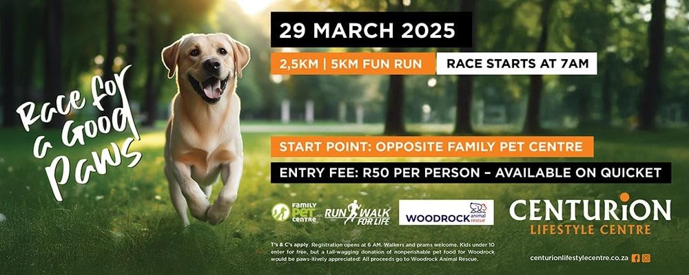 Join Centurion Lifestyle Centre To Race For A Good Paws