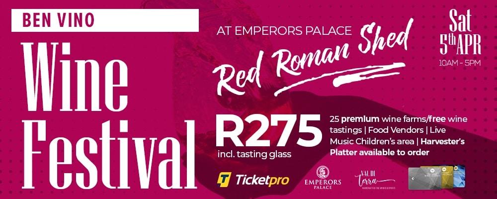Don't Miss The Ben Vino Wine Festival at Emperors Palace