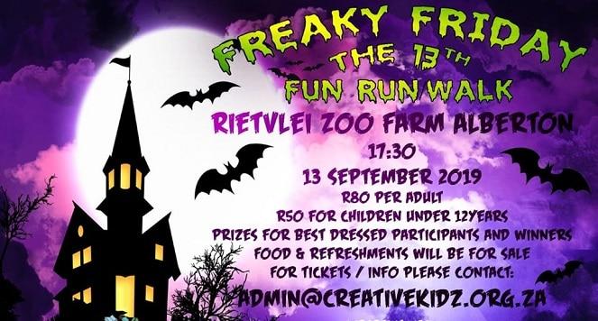 Freaky Friday the 13th Fun Run/Walk At Rietvlei Zoo