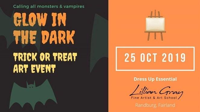 Glow in the Dark Halloween Art Event