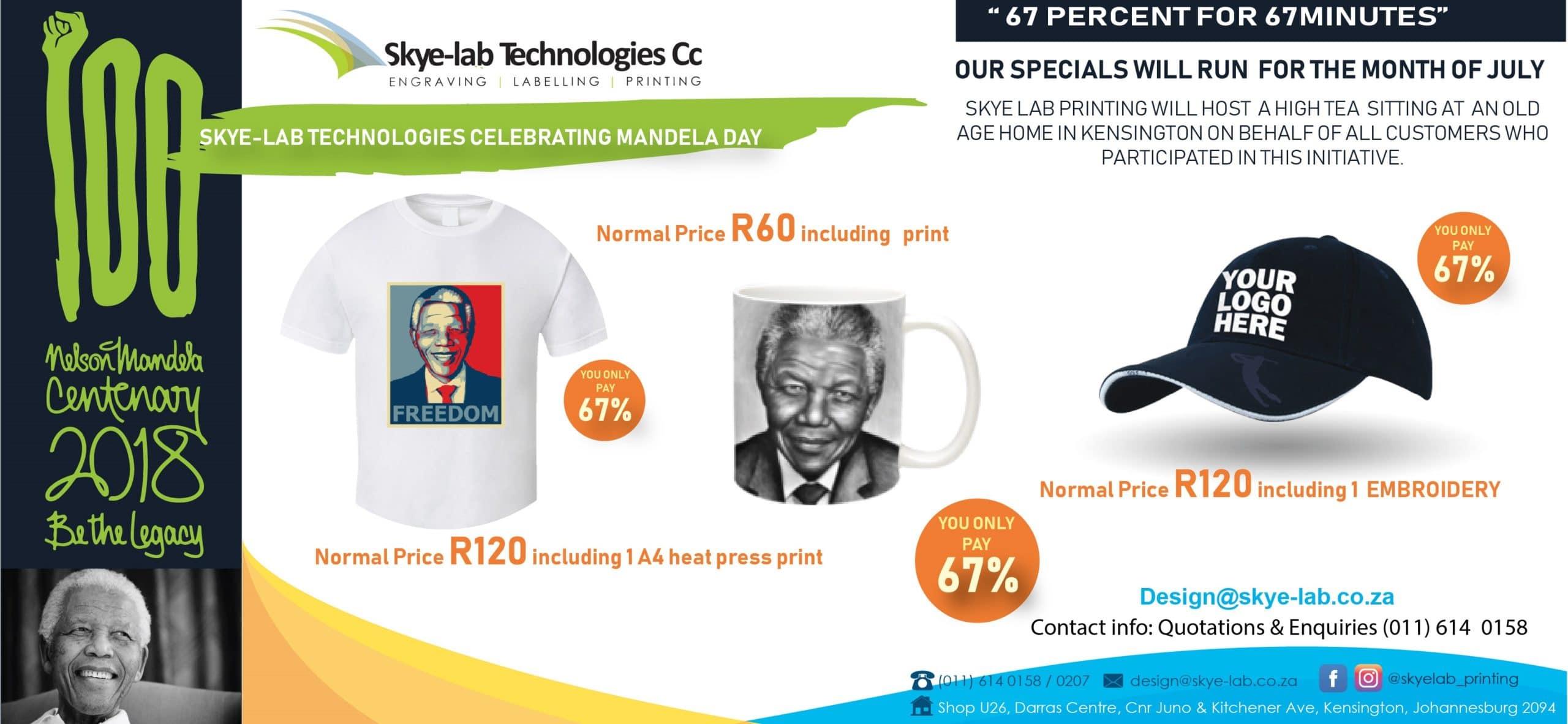 Skye-Lab Mandela Day Promotion