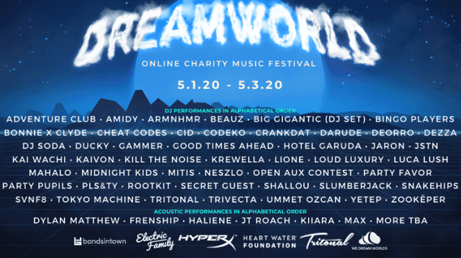 DREAMWORLD: Online Charity Music Festival
