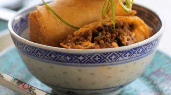 Sumting Fresh Live Recipe - Andrew's Cheeseburger Spring Rolls