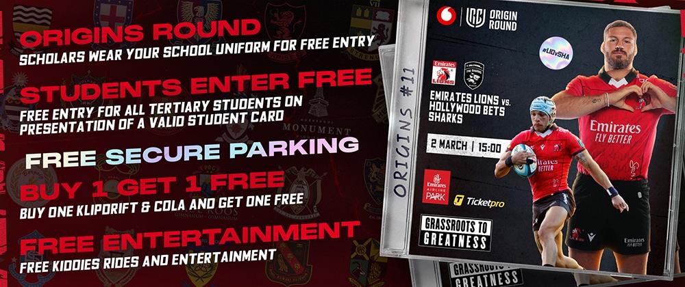 Don't Miss The Emirates Lions VS Hollywoodbets Sharks at Emirates Airline Park