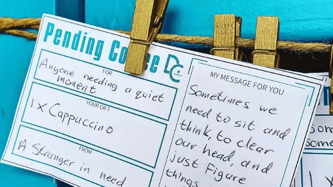 Share Kindness With The Pay It Forward Coffee Wall