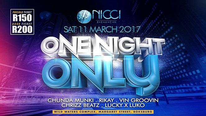One Night Only At Nicci Beach